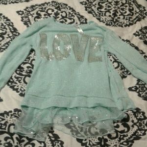 Beautiful girls size XL knit works sweatshirt.